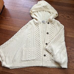 Beautiful cream sweater cape